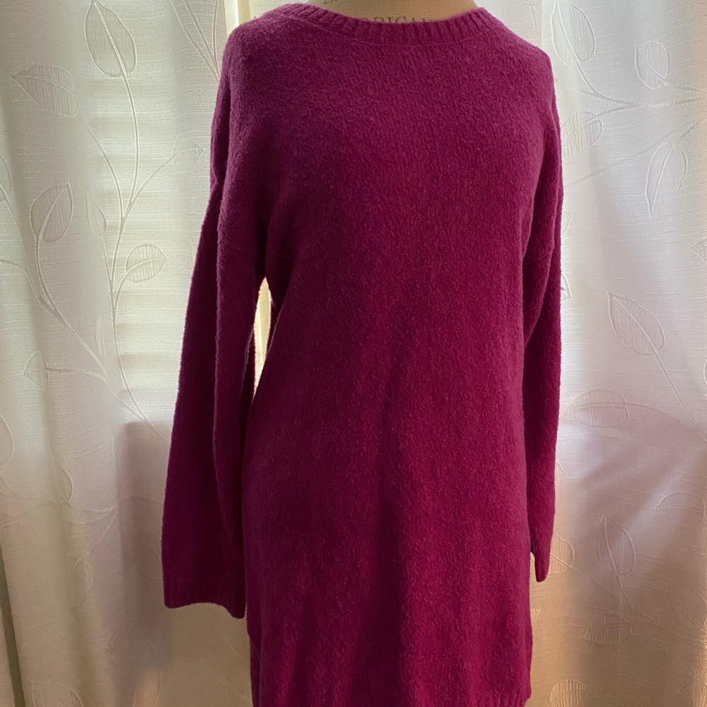 Ayuko Collection Raspberry Long-Sleeved Knit Tunic